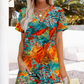 ⏰2026 Hot Sale 50% OFF💃Women's Casual V Neck Vacation Midi Dress With Pockets