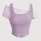 📢📢35% OFF !! ⏰Women's Asymmetrical Ruched Mesh Top