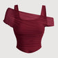 📢📢35% OFF !! ⏰Women's Asymmetrical Ruched Mesh Top