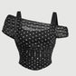 📢📢35% OFF !! ⏰Women's Asymmetrical Ruched Mesh Top