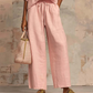 👚40% OFF! 👖 Women's Solid Color 2-Piece Tracksuit – Puff Sleeve, Wide Leg, Zipper Detail ✨
