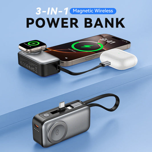 ⏰ Limited Offer 50% OFF! 🔥 NEW 2026 Upgraded 3-in-1 Magnetic Power Bank 🔋 Ultra-Slim & Powerful