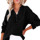 ⏳Limited-time Sale: ONLY ￡13.99!! ✨Women’s Casual Gauze Button Neck Long Sleeve Blouse
