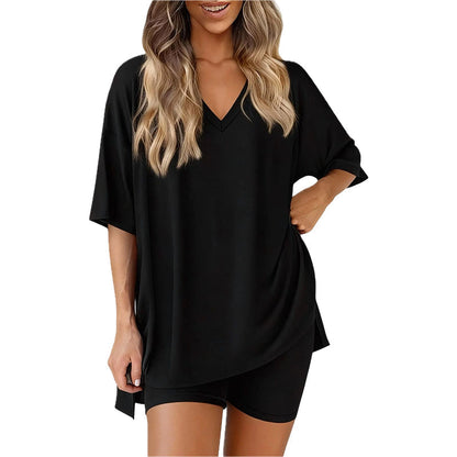 📢📢Last Day Sales 50% OFF !! ⏰Women's Lounge V-Neck Top & Shorts Set