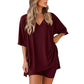 📢📢40% OFF !! ⏰Women's Lounge V-Neck Top & Shorts Set