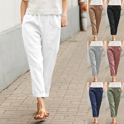 🔥Summer Hot Sales - 65% OFF🤩Linen-cotton women's large size loose pants