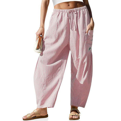 💥Last Day Hot Sales - 65% OFF😍Summer Loose Fit Gingham Pants for Women