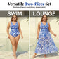 👙Last Day Promotion - 60% OFF😍Plus Size Halter Bikini with Swim Skirt – Confidence in Every Curve 🌴