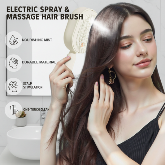 📢📢Summer Hot Sales - 65% OFF !!✨ Electric Spray & Massage Hair Brush