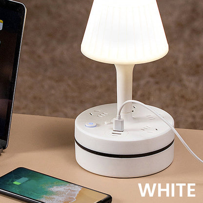 ⏳💥Limited-Time Save 65%🔥🔌3-Outlet Power Strip with USB-A & USB-C Charging Ports, Built-In Desk Lamp