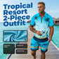 Men's Print Top & Shorts 2-Piece Set