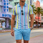 Men's Print Top & Shorts 2-Piece Set