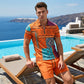 Men's Print Top & Shorts 2-Piece Set