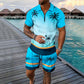 Men's Print Top & Shorts 2-Piece Set