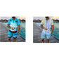 Men's Print Top & Shorts 2-Piece Set