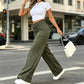 ⏳Last Day Sale Only ￡14.99!!👖 💥 Women's High-Waisted Straight Leg Trousers – Front seam & elastic back – Versatile, comfortable & perfect for office or casual wear ✨🌸