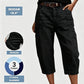 👖 50% OFF | Women's Casual Stretchy Cropped Denim Pants – Relaxed Barrel Fit, Mid-Waist & Multi-Pocket Design, Sizes S–3XL ✨🛒