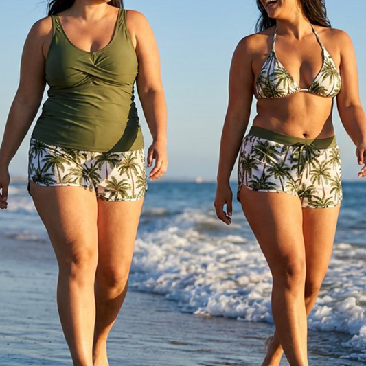 🔥2026 Hot Sale 50% OFF✨⚡ 50K+ SOLD! 🎁Women's 3-Piece Swimsuit Tankini Set with Shorts👙