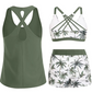 🔥2026 Hot Sale 50% OFF✨⚡ 50K+ SOLD! 🎁Women's 3-Piece Swimsuit Tankini Set with Shorts👙