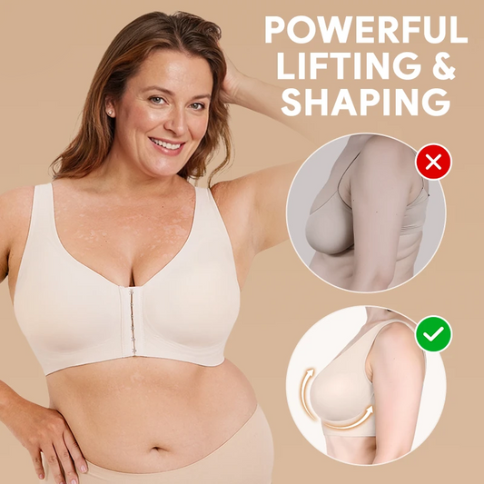 🥳2026 HOT SALE🥳💞50K+ SOLD!🌸🧖‍♀️ 50% OFF! Seamless Front Closure Cross Shaping Bra