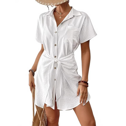 🔥HOT SALE 50% OFF🔥Women's Summer Short Sleeve Shirt Dress