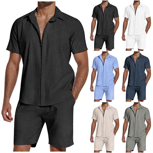 🎉 LIMITED TIME 50% OFF! 👕 Men's Summer Shirt & Shorts Set – Lightweight Breathable Casual Outfit ☀️