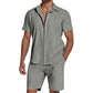 🎉 LIMITED TIME 50% OFF! 👕 Men's Summer Shirt & Shorts Set – Lightweight Breathable Casual Outfit ☀️