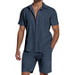 🎉 LIMITED TIME 50% OFF! 👕 Men's Summer Shirt & Shorts Set – Lightweight Breathable Casual Outfit ☀️