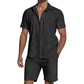 🎉 LIMITED TIME 50% OFF! 👕 Men's Summer Shirt & Shorts Set – Lightweight Breathable Casual Outfit ☀️