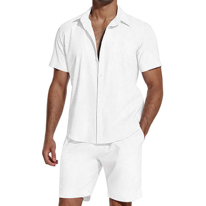 🎉 LIMITED TIME 50% OFF! 👕 Men's Summer Shirt & Shorts Set – Lightweight Breathable Casual Outfit ☀️