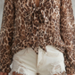 🎁New Arrivals 55% OFF🌸 Leopard V-Neck Tie Top – Wild Feminine Flair ⏰