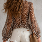 🎁New Arrivals 55% OFF🌸 Leopard V-Neck Tie Top – Wild Feminine Flair ⏰