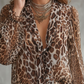 🎁New Arrivals 55% OFF🌸 Leopard V-Neck Tie Top – Wild Feminine Flair ⏰