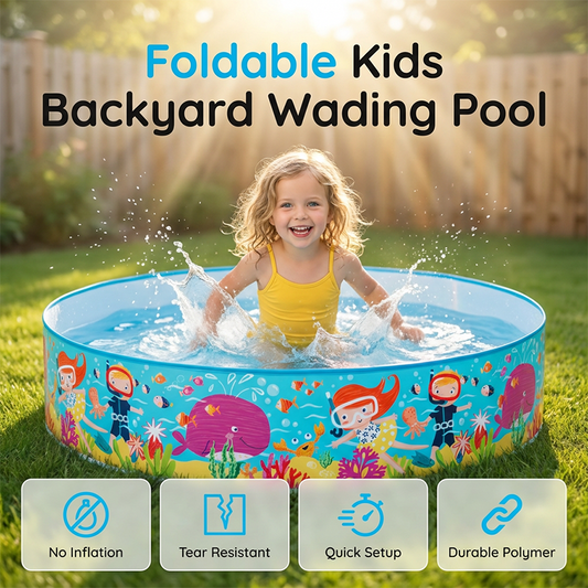 ⌛Limited-Time Offer-Large Foldable Backyard Wading Pool for Whole Family & Pets