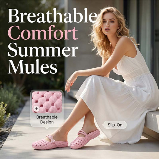 🩴Summer Sale Special Price:£9.99!!!⏰Women's Closed-Toe Breathable Mules