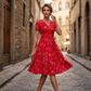 🌈2026 Summer Hot Sale 50% OFF!✨Women's V-Neck Floral Print Dress with Twist Waist