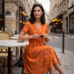 🌈2026 Summer Hot Sale 50% OFF!✨Women's V-Neck Floral Print Dress with Twist Waist