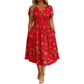 🌈2026 Summer Hot Sale 50% OFF!✨Women's V-Neck Floral Print Dress with Twist Waist