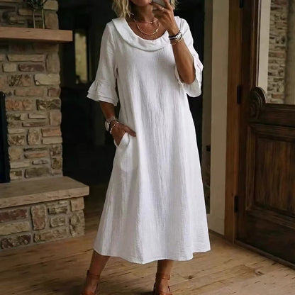 🔥This Week's Special Price:£16.99!!💃Women's Casual Round Neck Summer Dress