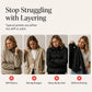 ⌛LAST DAY SALE ONLY ￡17.99!!🔥Women’s Elegant Denim Spliced Ribbed Knit Coat