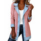 ⌛LAST DAY SALE ONLY ￡17.99!!🔥Women’s Elegant Denim Spliced Ribbed Knit Coat