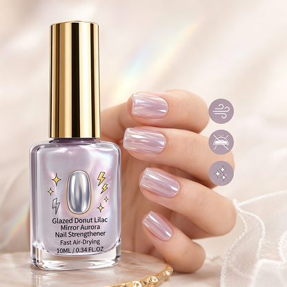 😍 Buy 1 Get 1 Free - Just ￡7.98!!! ⏰Lilac Glossy Mirror Nail Strengthener