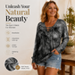 ☀️Last Day Sales - Just ￡13.99👚New Arrivals - V-Neck Tie-Dye Top with Lace-Up Detail – Soft Drape & Versatile Style for Any Casual Day