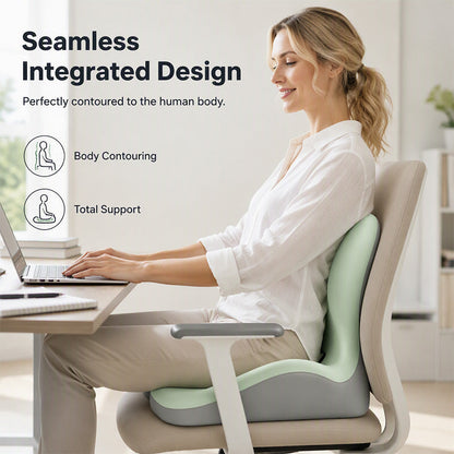 🔥Limited-Time🪑55% OFF NOW! ✨Ergonomic memory foam seat cushion with back support