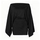 Women's Off-Shoulder Batwing Sleeve Bodycon Dress