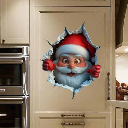 🎄❄️ Early Christmas Sale – 50% OFF!! 🎅 Christmas Santa 3D Wall Decals for Festive Wall Decor