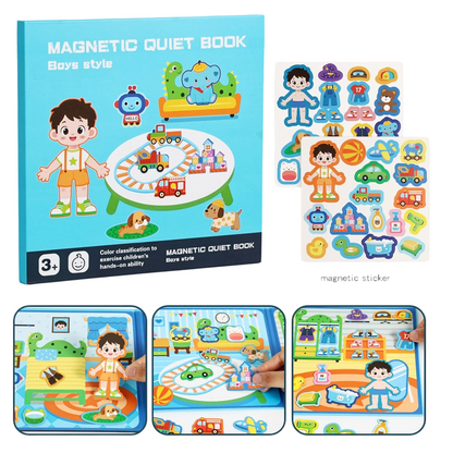 🔥Limited Time Sales - 69% OFF 🧲 Magnetic Puzzle Book for Kids – Reusable Travel Activity Toy ✈️ & Screen-Free Creative Play ✨