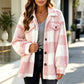 ⏰This week's hot sales - save 69% 🍂Autumn Early Bird Sale--Women's Plaid Button-Down Cozy Jacket