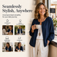 Women's Loose Solid Color Button Down Shirt