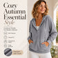 🔥New Hot Sales - save 50%😍Women's Corduroy Half-Button Hooded Sweatshirt